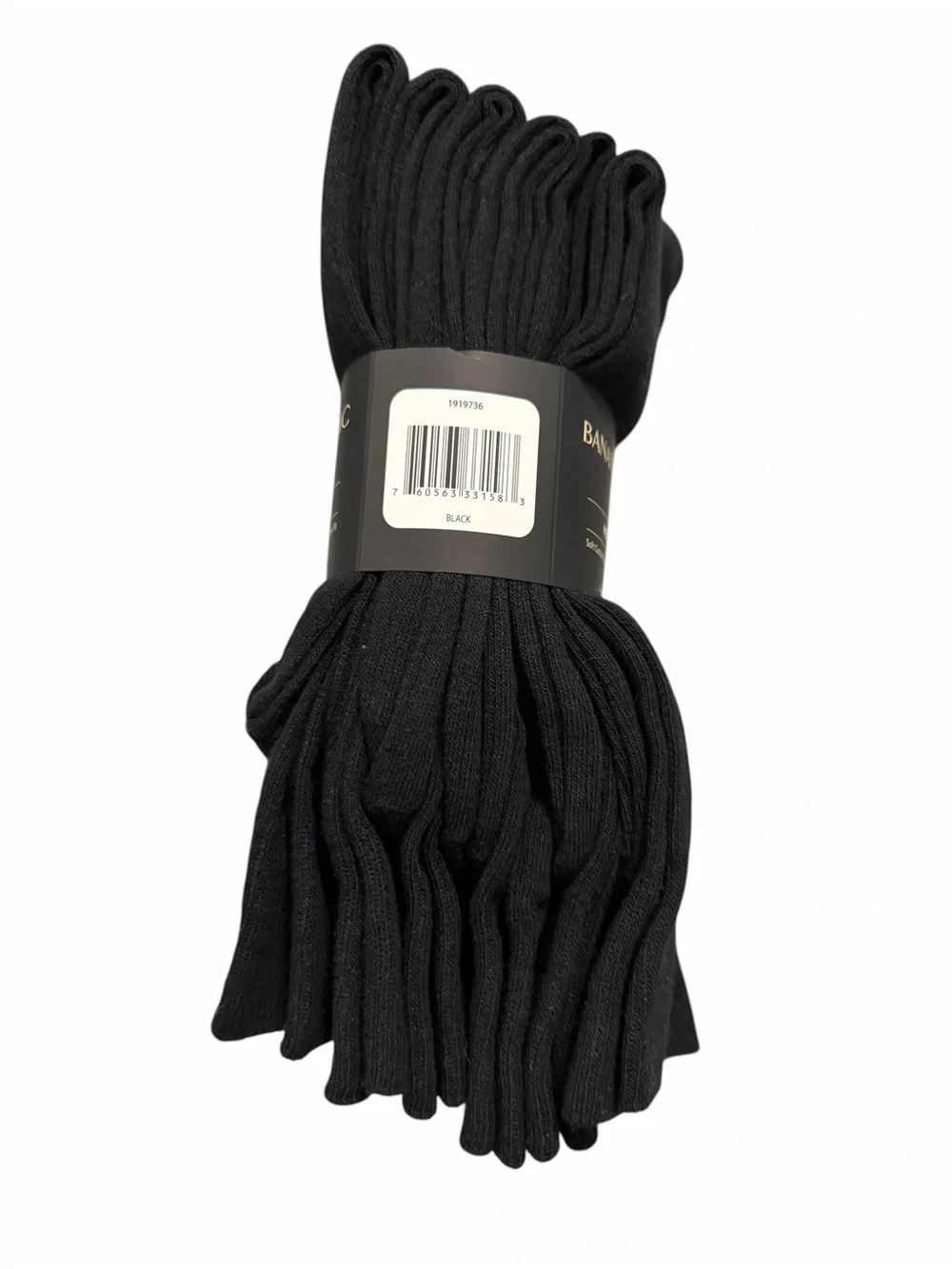 NWT/Banana Republic Men's Dress Sock, 6-pair/True Black